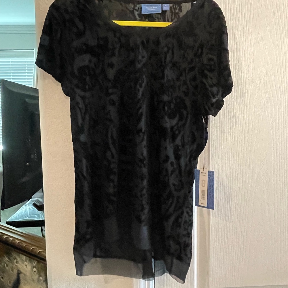 Elegant Black Sheer Top